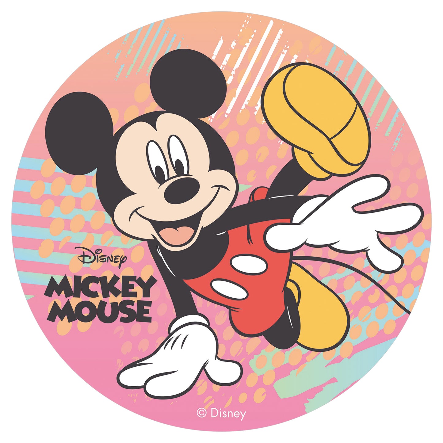2er Set Mickey Mouse Tortenaufleger & Kerze