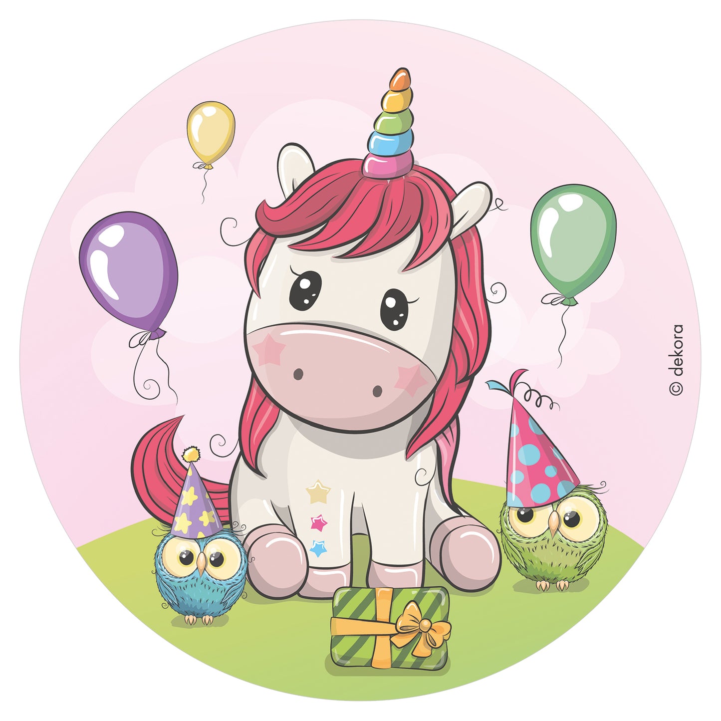 2er Set Baby Einhorn Tortenaufleger & Cake Topper