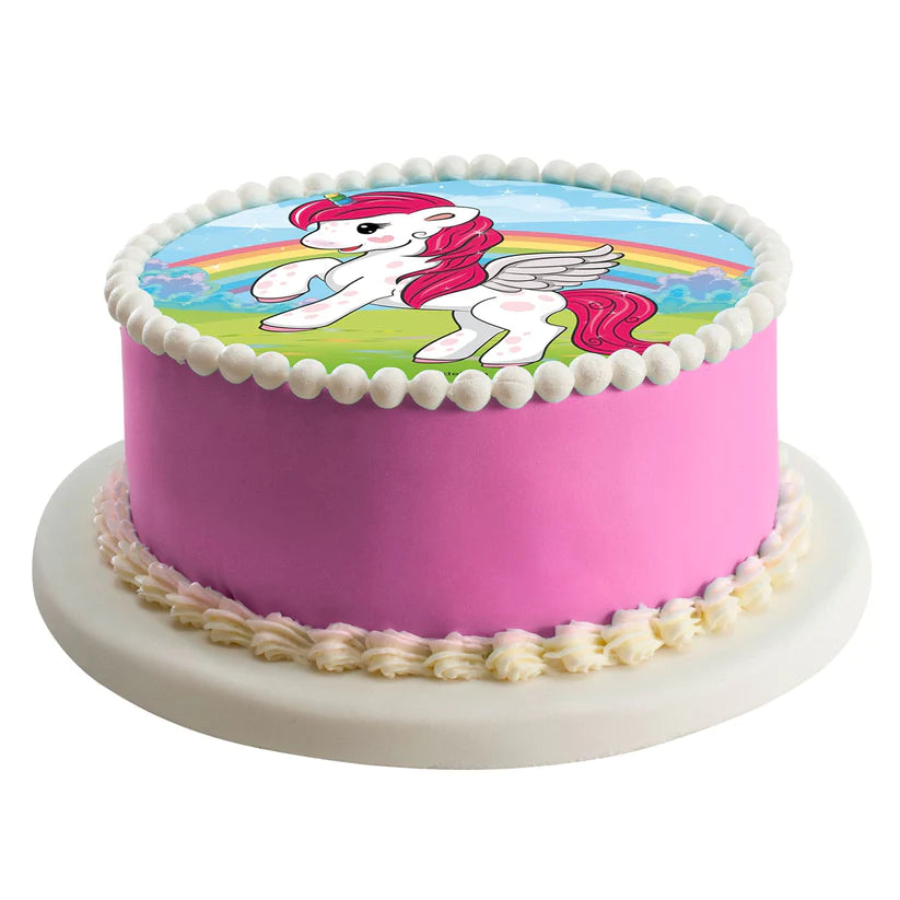 3er Set Einhorn Tortenaufleger, Streusel & Cake Topper
