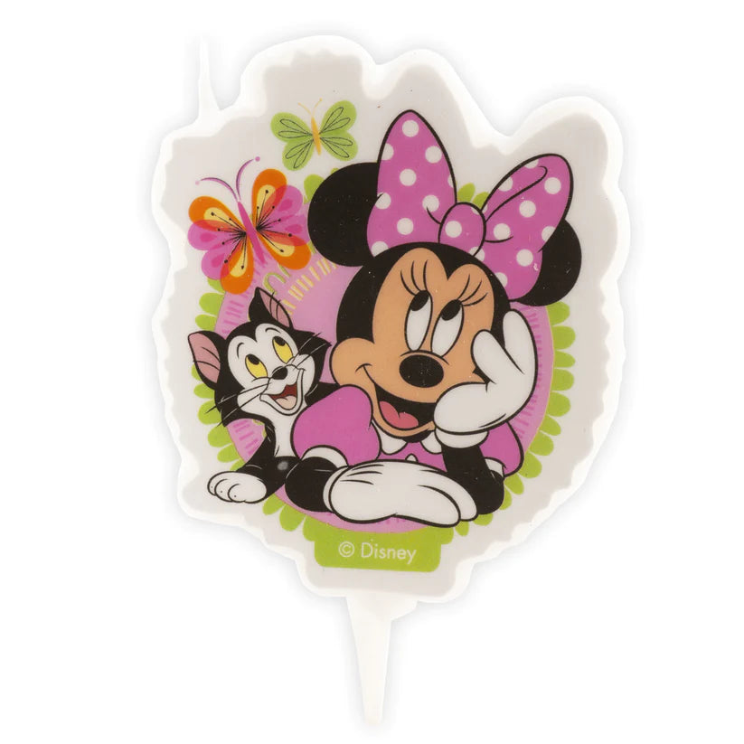 3er Set Minnie Mouse Tortenaufleger, Kerze & Cake Topper