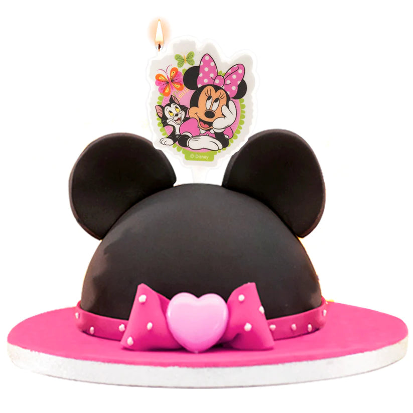 3er Set Minnie Mouse Tortenaufleger, Kerze & Cake Topper