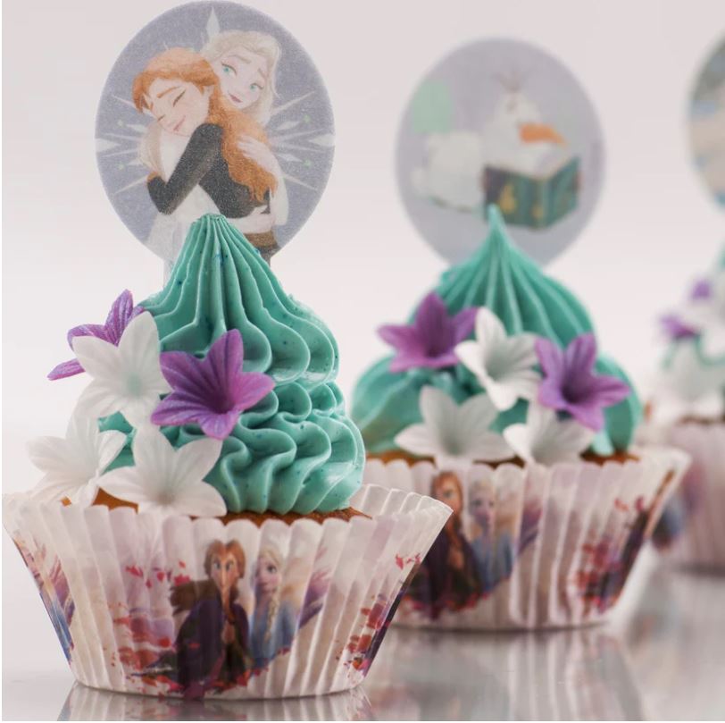 2er Set Frozen Tortenaufleger & Muffinaufstecker