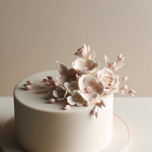 Blütenpaste auf Torte