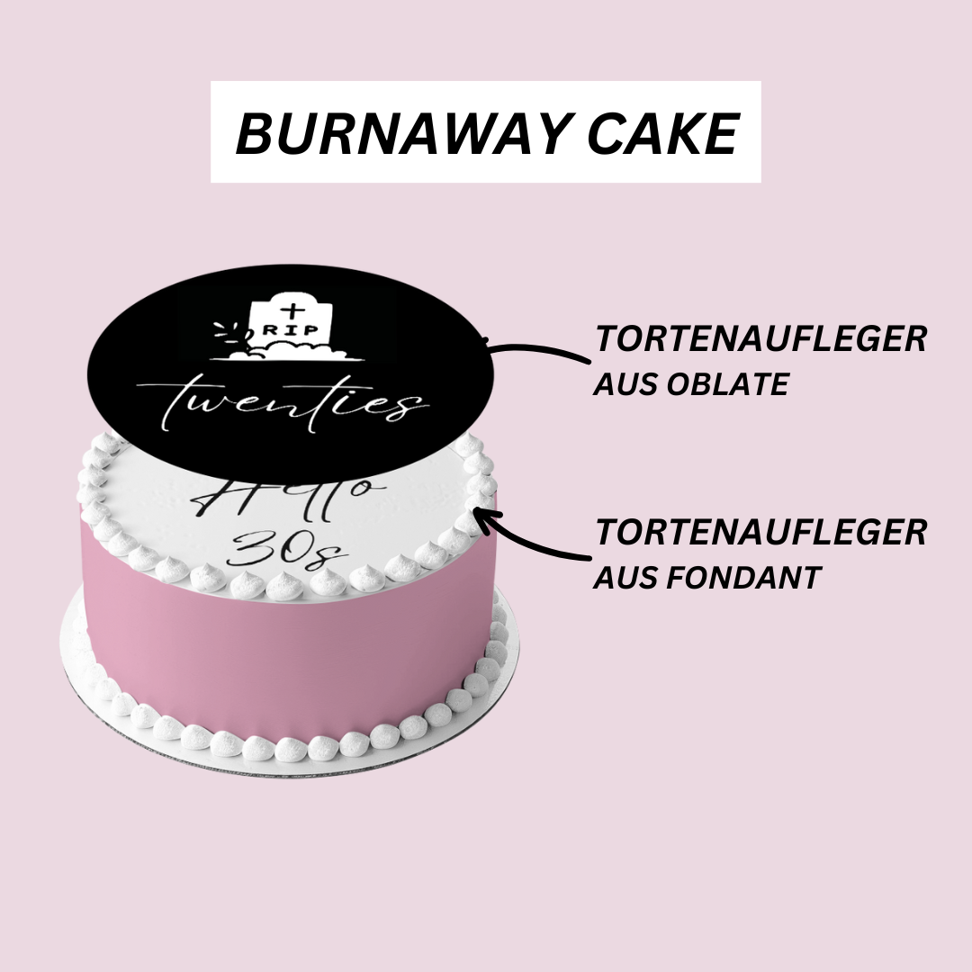 Burnaway Cake Set - Tortenaufleger Happy Birthday, Geburtstag