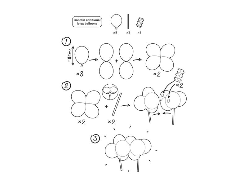 Ballon Cake Topper Regenbogen