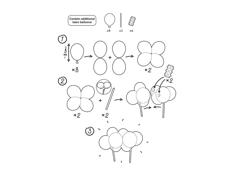 Ballon Cake Topper Blau