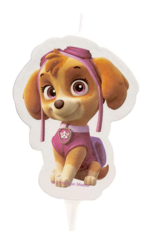 2er Set Paw Patrol Skye Tortenaufleger & Skye Kerze