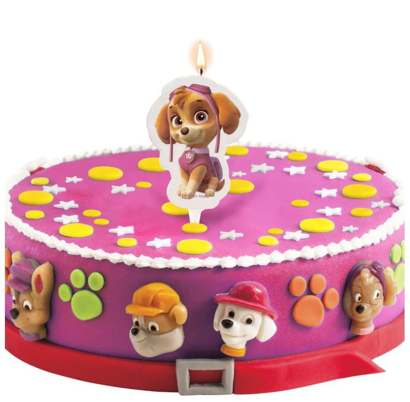 2er Set Paw Patrol Skye Tortenaufleger & Skye Kerze