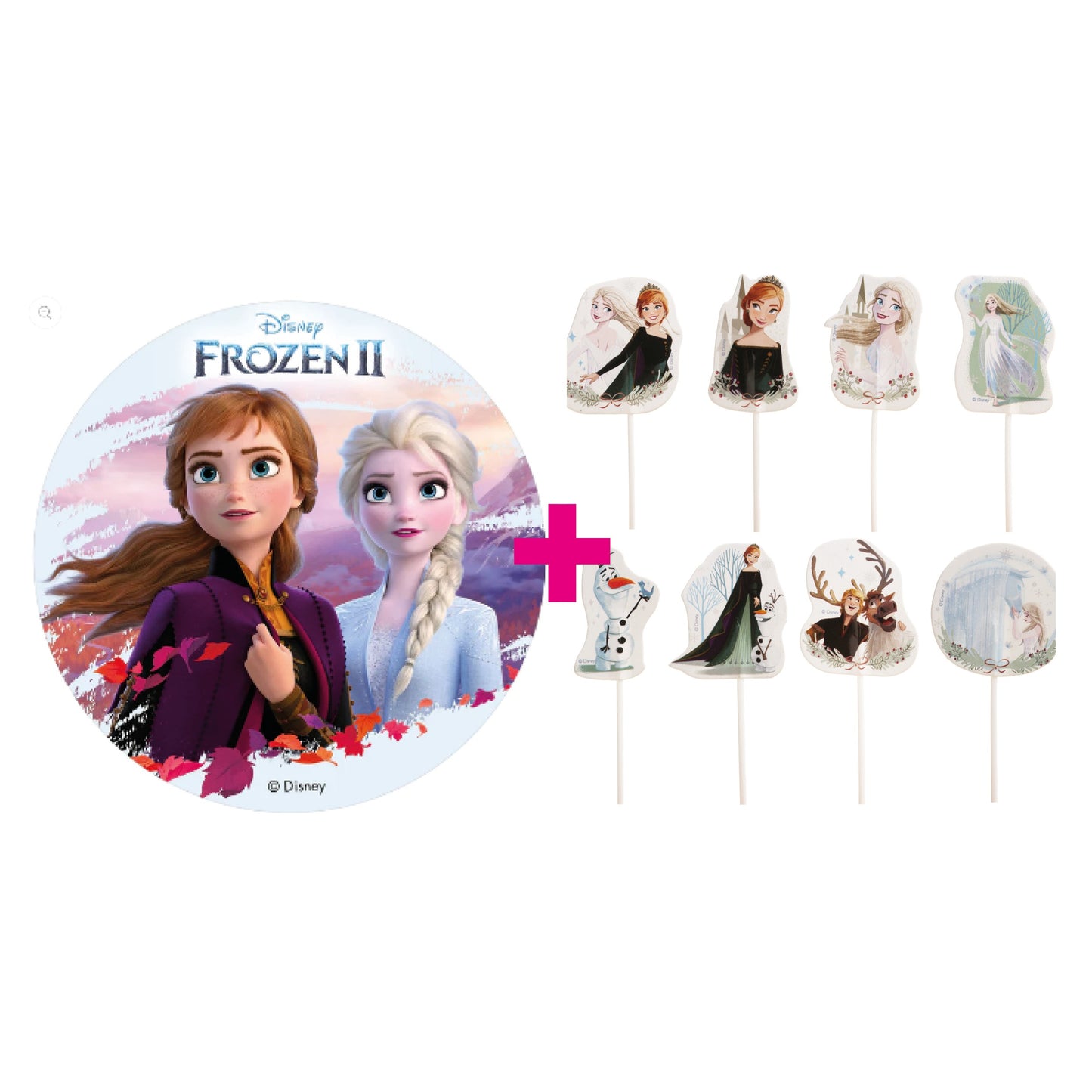 2er Set Frozen Tortenaufleger & Cake Topper