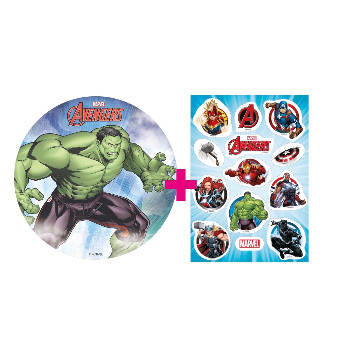 2er Set Hulk Tortenaufleger & Muffinaufleger