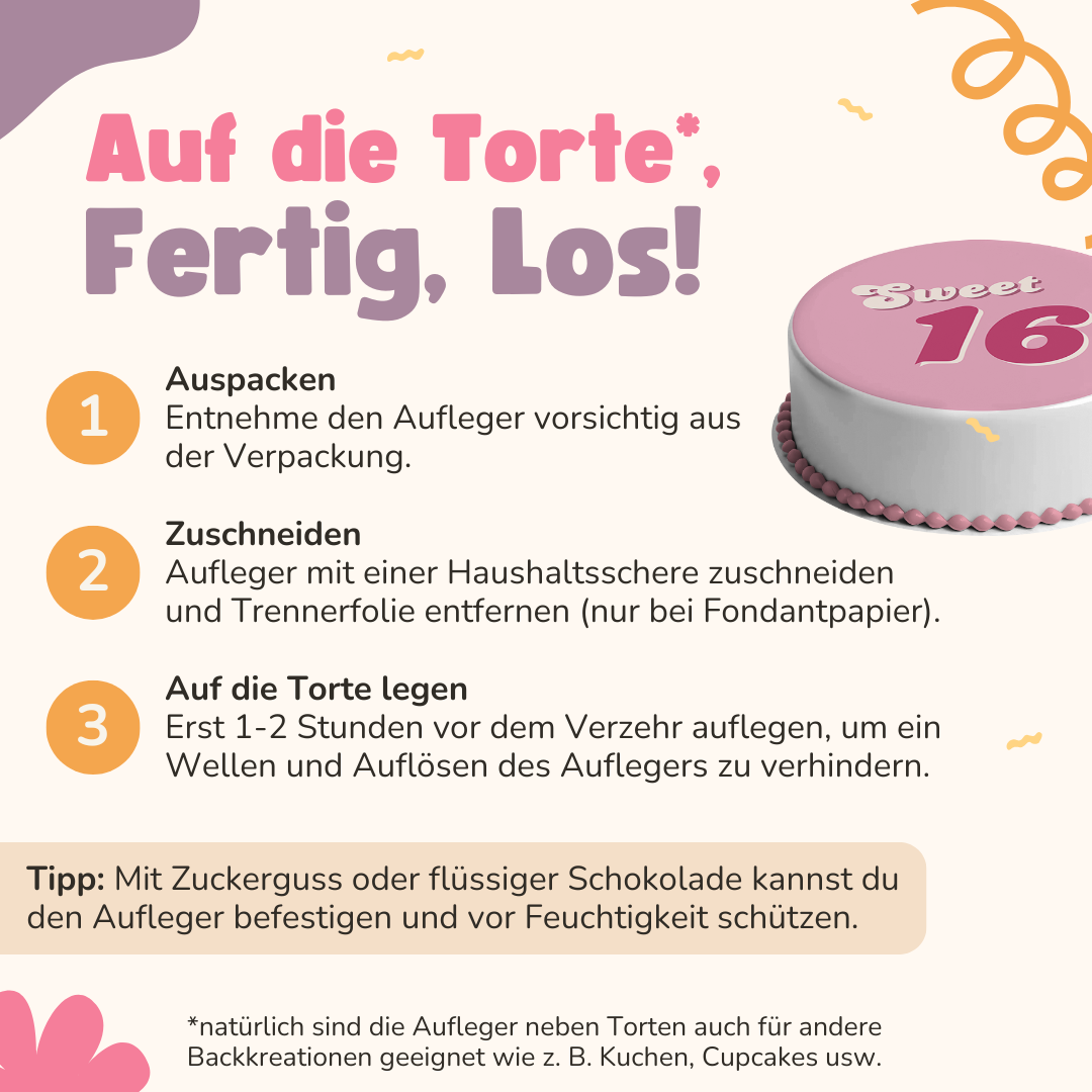 Tortenaufleger Rente/Ruhestand rund - verschiedene Motive