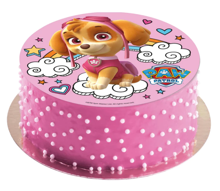 2er Set Paw Patrol Skye Tortenaufleger & Kerzen