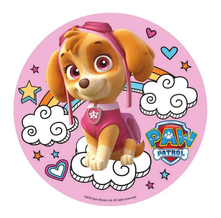2er Set Paw Patrol Skye Tortenaufleger & Kerzen