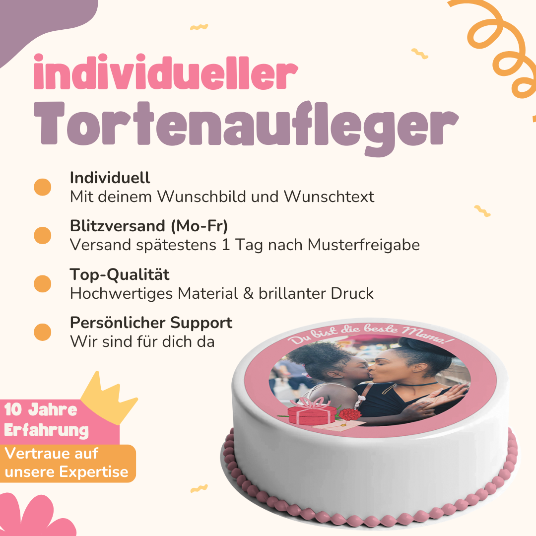 Tortenaufleger individuell - eckig
