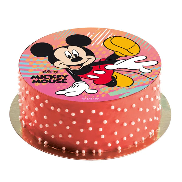 3er Set Mickey Mouse Tortenaufleger, Kerze & Cake Topper