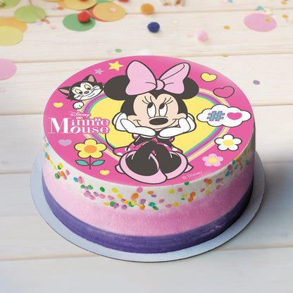3er Set Minnie Mouse Tortenaufleger, Kerze & Cake Topper