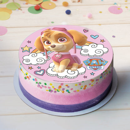 3er Set Paw Patrol Skye Tortenaufleger, Syke Kerze & Tortenaufleger
