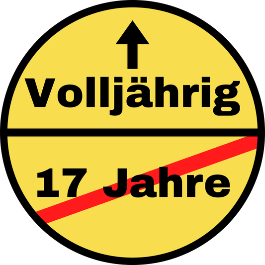Tortenaufleger 17 Jahre/Volljährig rund oder eckig
