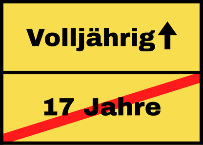 Tortenaufleger 17 Jahre/Volljährig rund oder eckig