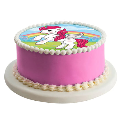 3er Set Einhorn Tortenaufleger, Streusel & Cake Topper