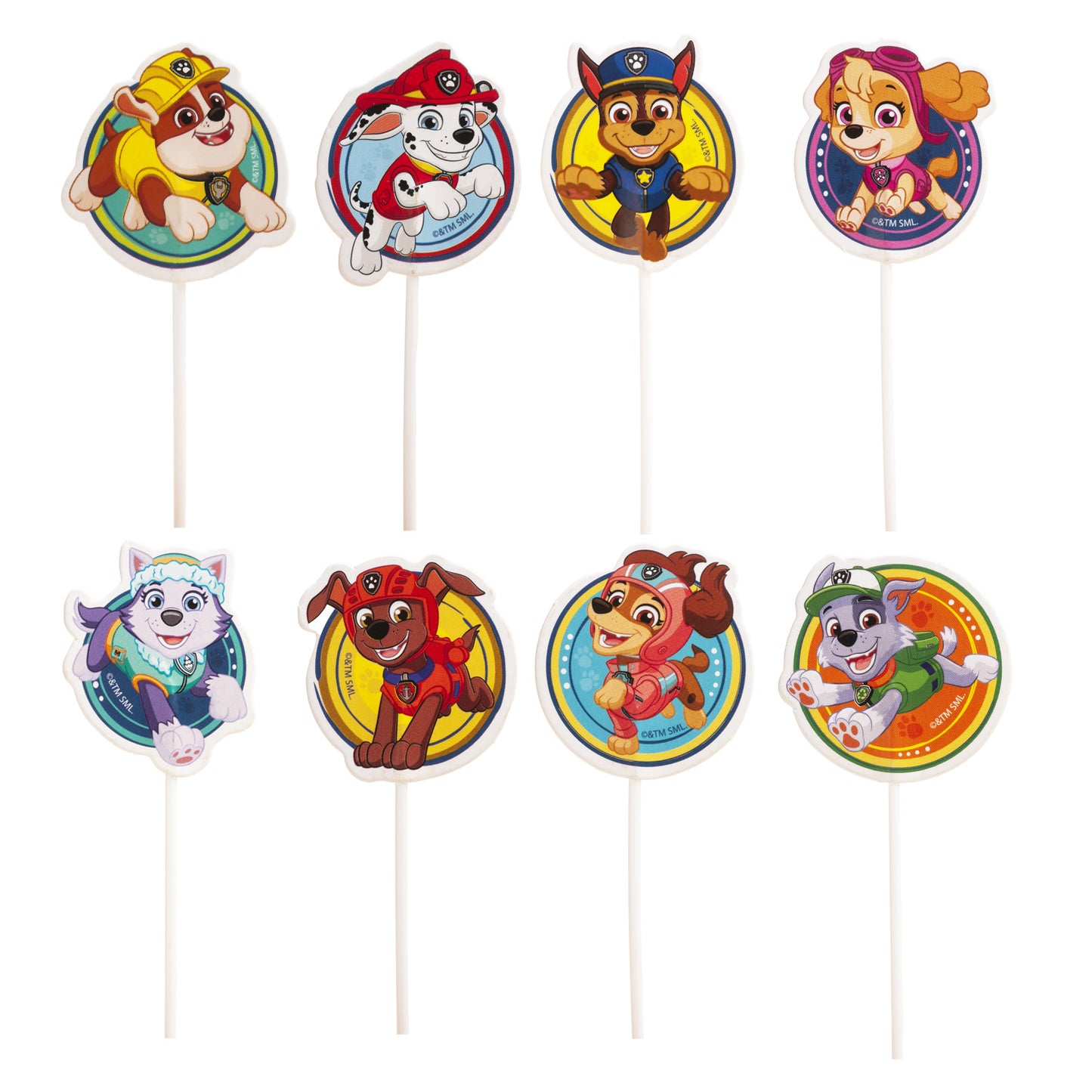 2er Set Paw Patrol Set Tortenaufleger & Kuchen- und Muffinaufstecker
