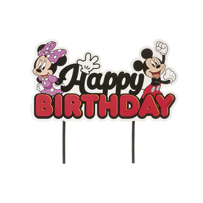 3er Set Minnie Mouse Tortenaufleger, Kerze & Cake Topper