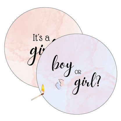 Burnaway Cake Set - Tortenaufleger Gender Reveal