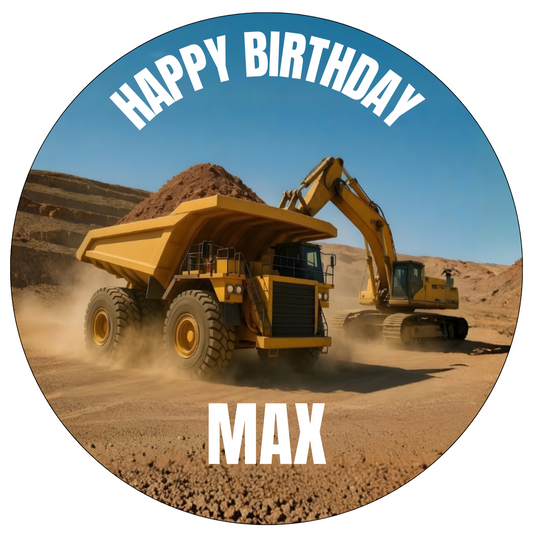 Tortenaufleger Geburtstag Bagger