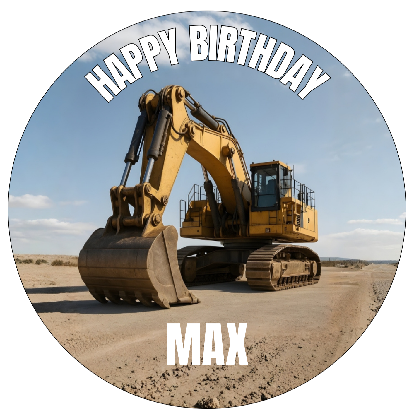 Tortenaufleger Geburtstag Bagger