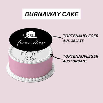 Burnaway Cake Set - Tortenaufleger Happy Birthday, Geburtstag