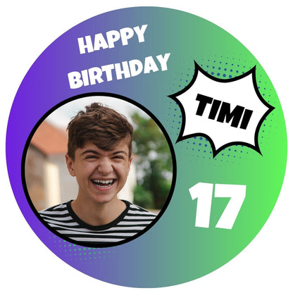 Burnaway Cake Set Comic - Tortenaufleger rund