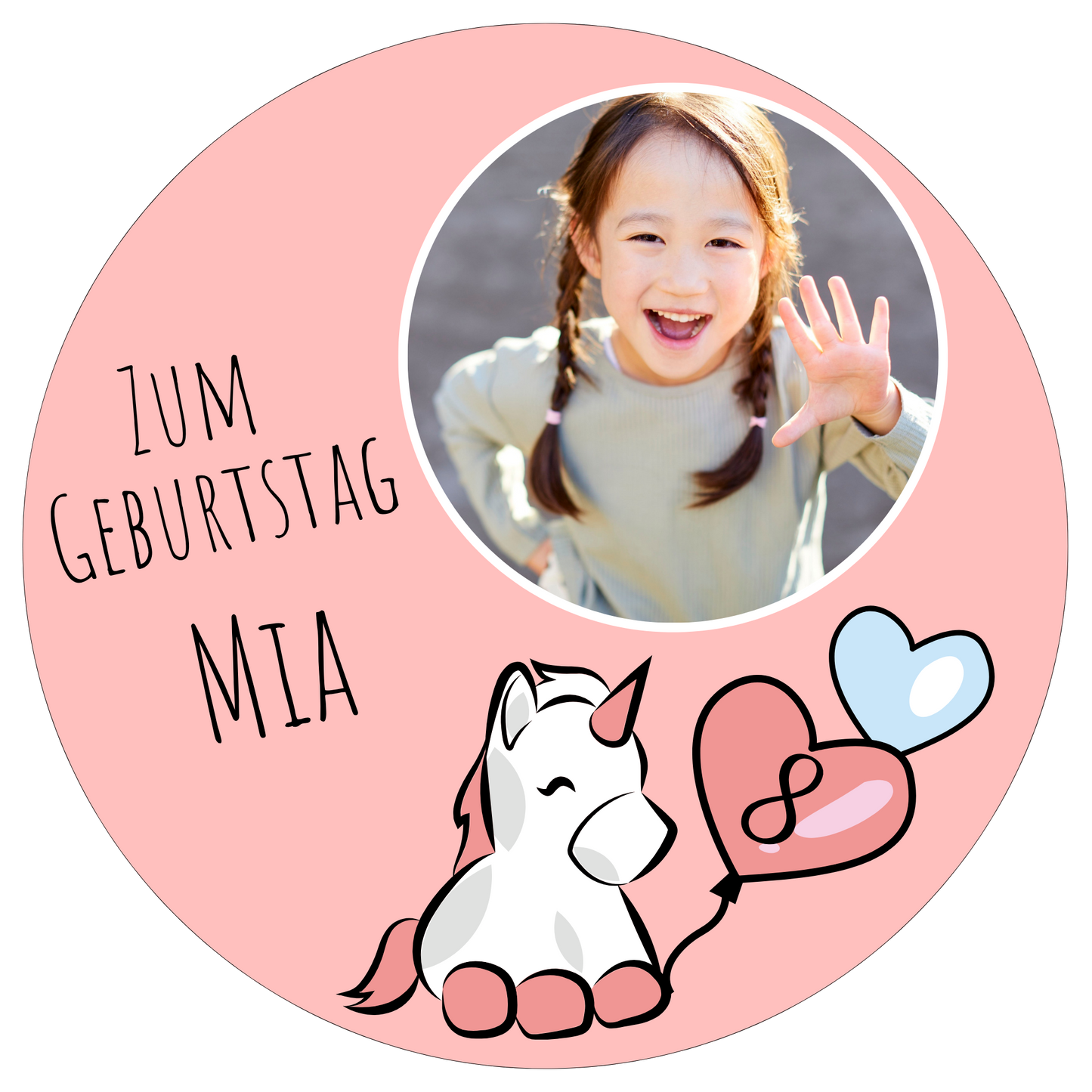 Tortenaufleger Geburtstag Einhorn