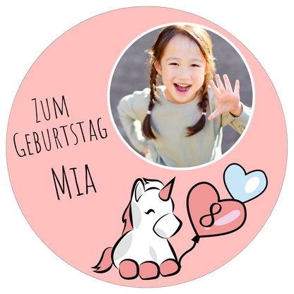 Tortenaufleger Geburtstag Einhorn