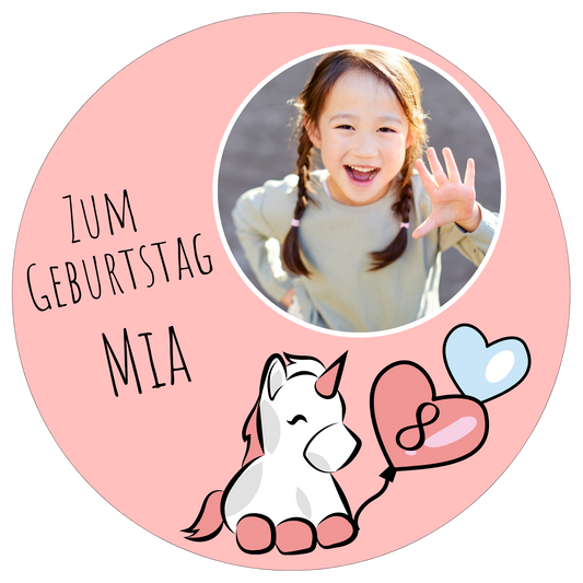 Tortenaufleger Geburtstag Einhorn