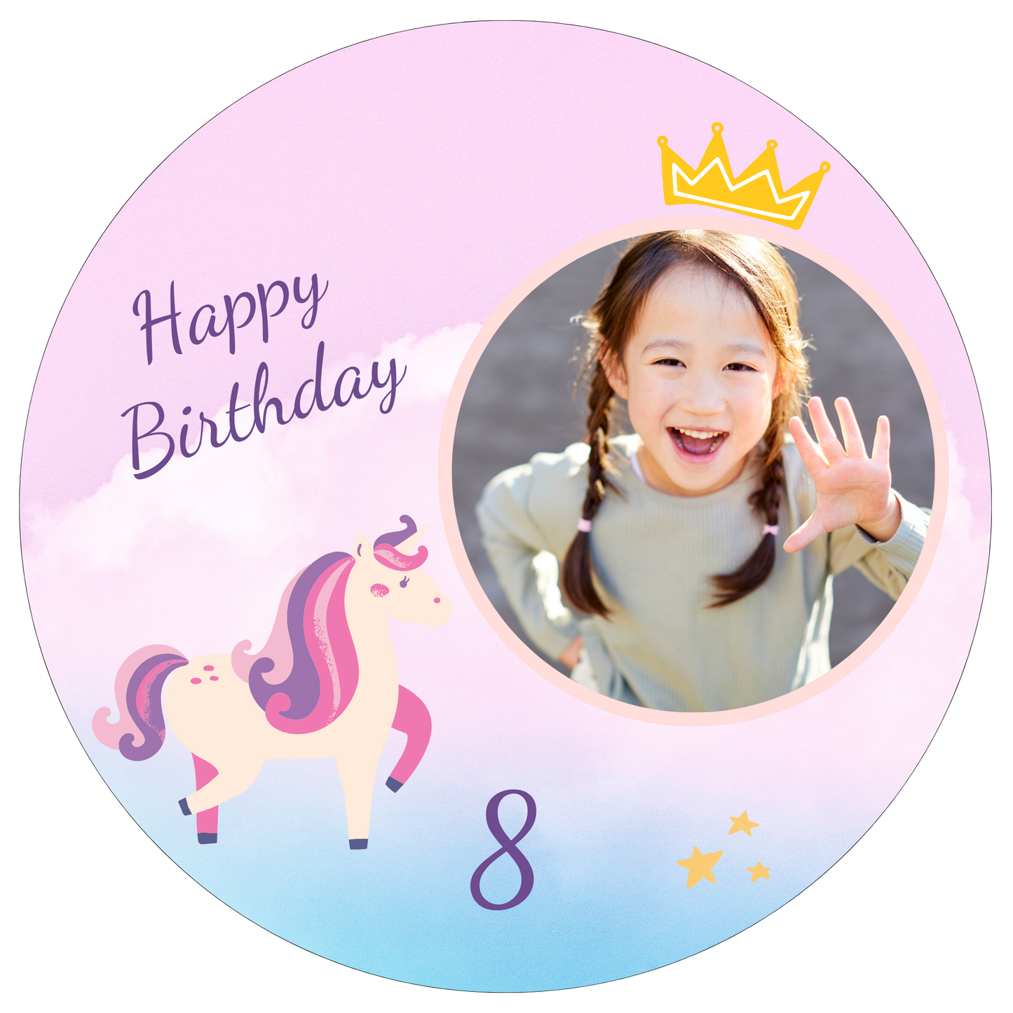 Tortenaufleger Geburtstag Einhorn