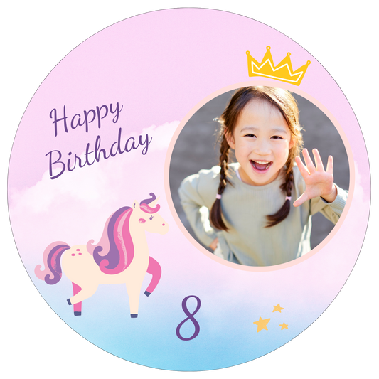 Tortenaufleger Geburtstag Einhorn