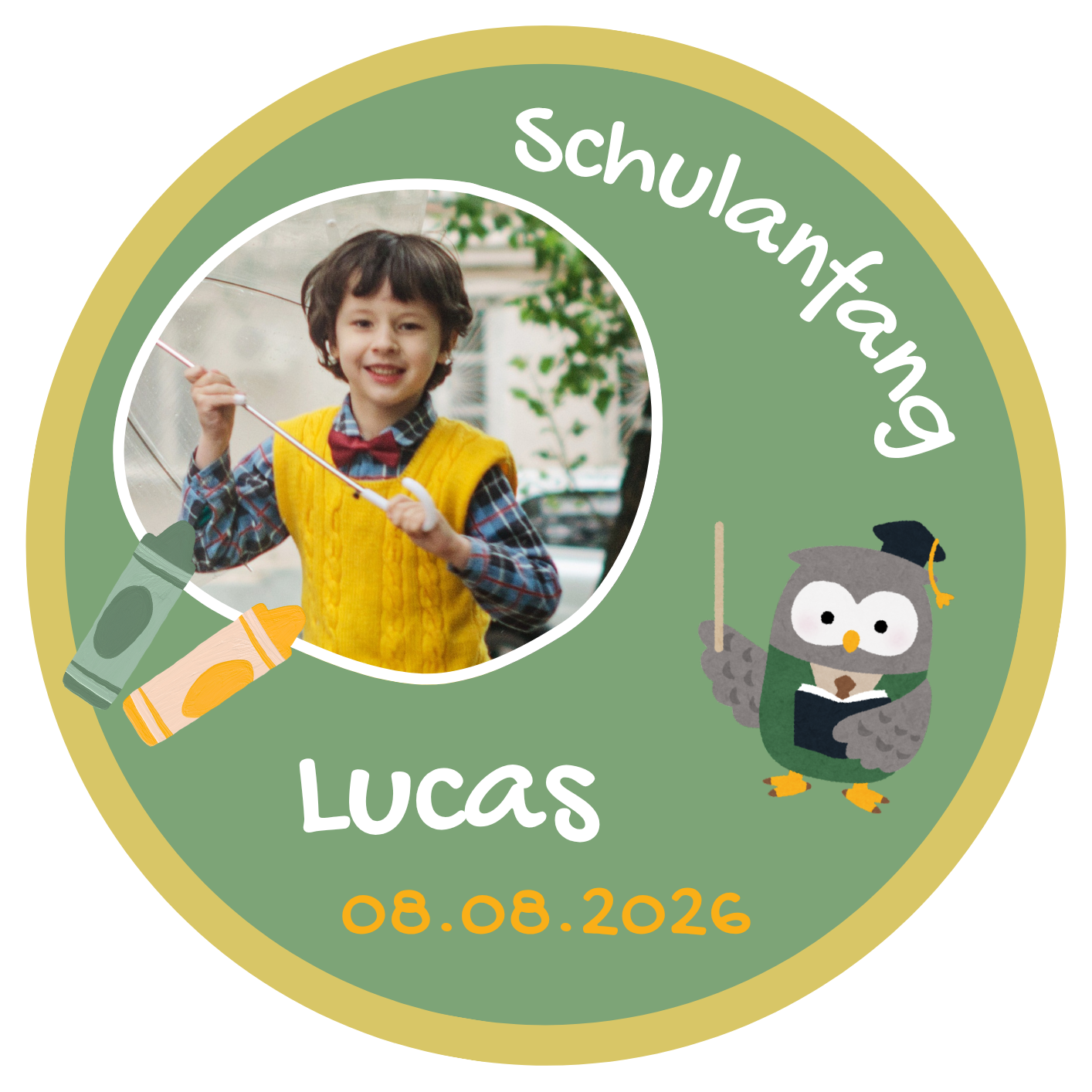 Tortenaufleger Einschulung