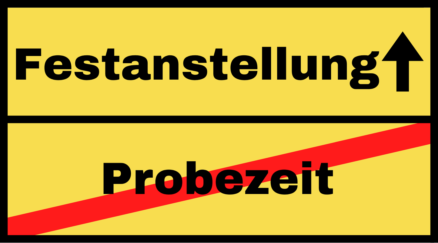 Tortenaufleger Probezeit/Festanstellung rund oder eckig
