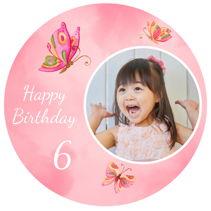 Tortenaufleger Geburtstag Schmetterling