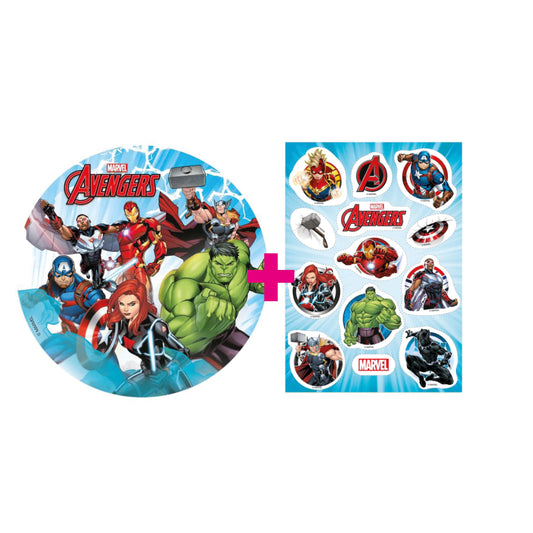 2er Set Avengers Tortenaufleger & Muffinaufleger