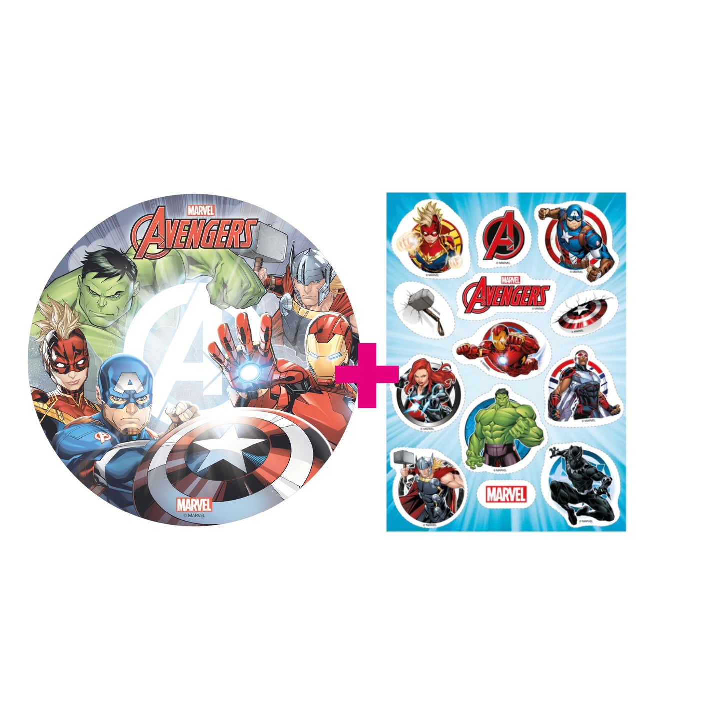 2er Set Avengers Tortenaufleger & Muffinaufleger
