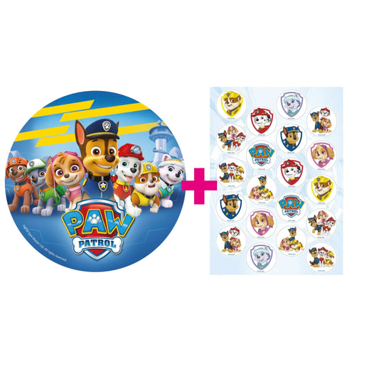 2er Set Paw Patrol Tortenaufleger & Muffinaufleger