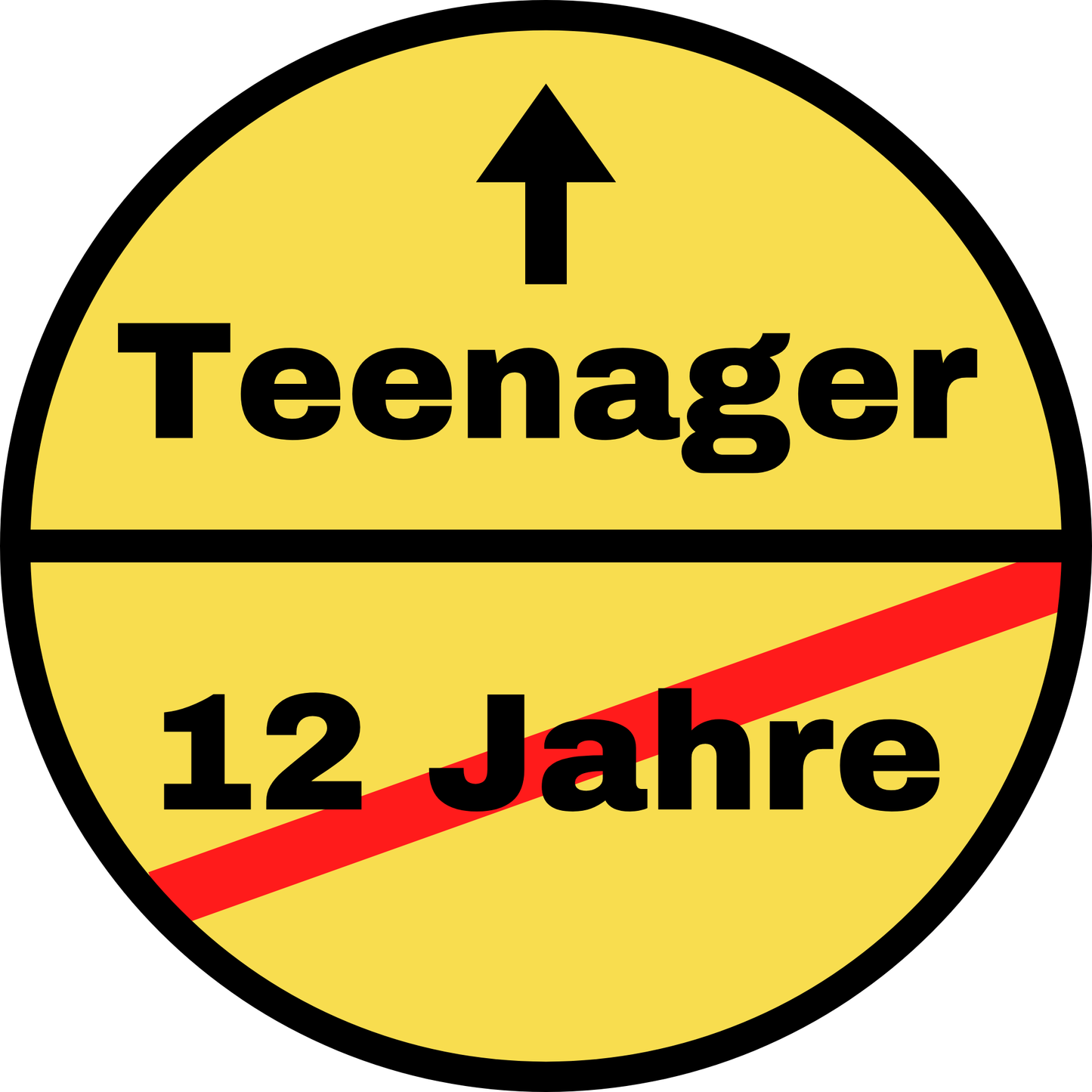 Tortenaufleger 12 Jahre/Teenager rund