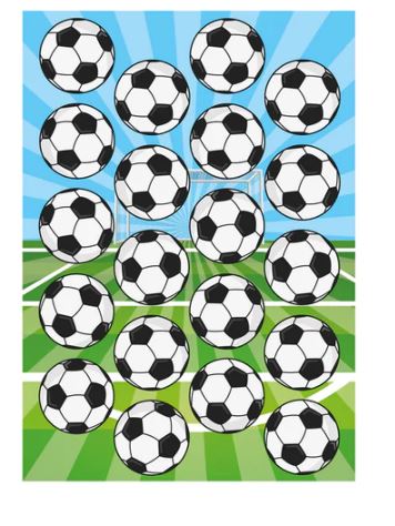 2er Set Fußball Tortenaufleger & Muffinaufleger