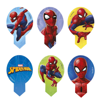 2er Set Spiderman Tortenaufleger & Muffinaufstecker