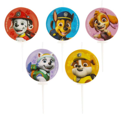 3er Set Paw Patrol Set Tortenaufleger, Muffinaufstecker & Kerzen