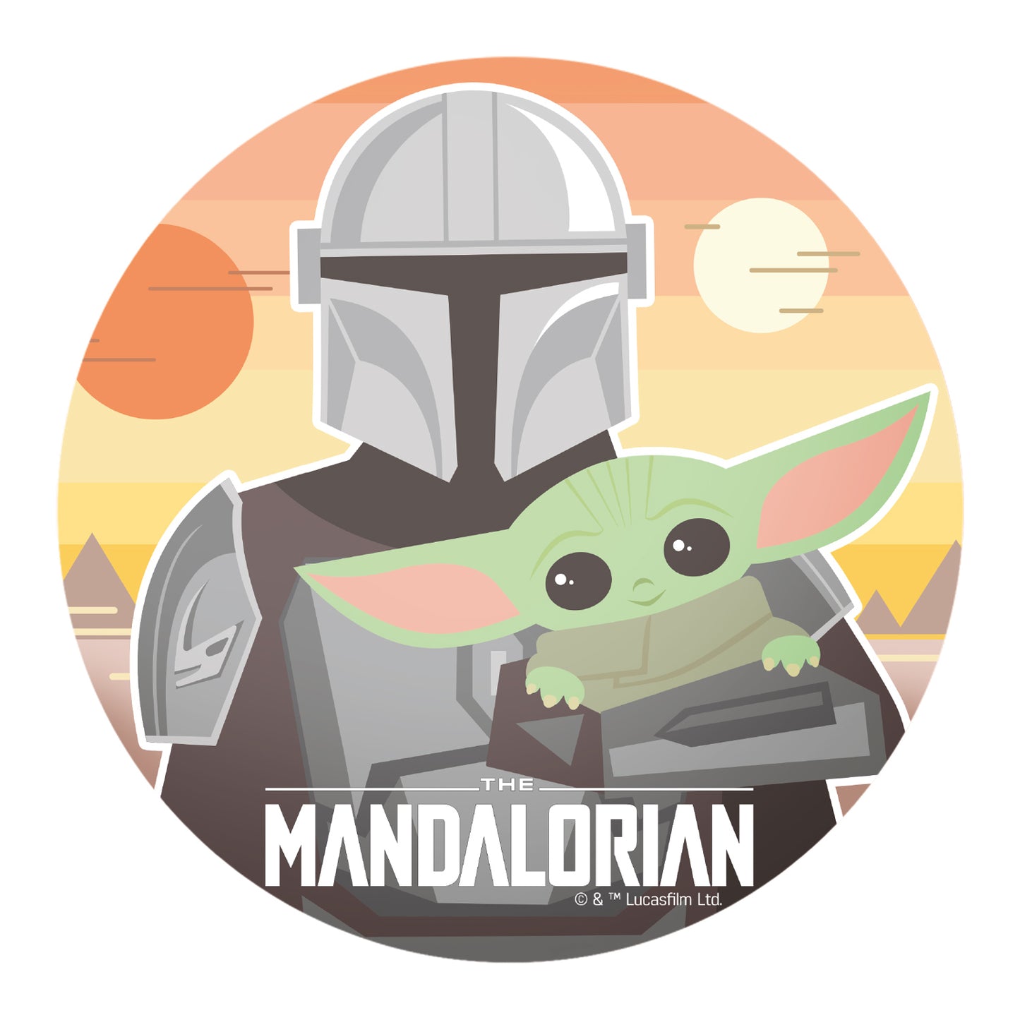 Mandalorian Star Wars - 20cm Oblate