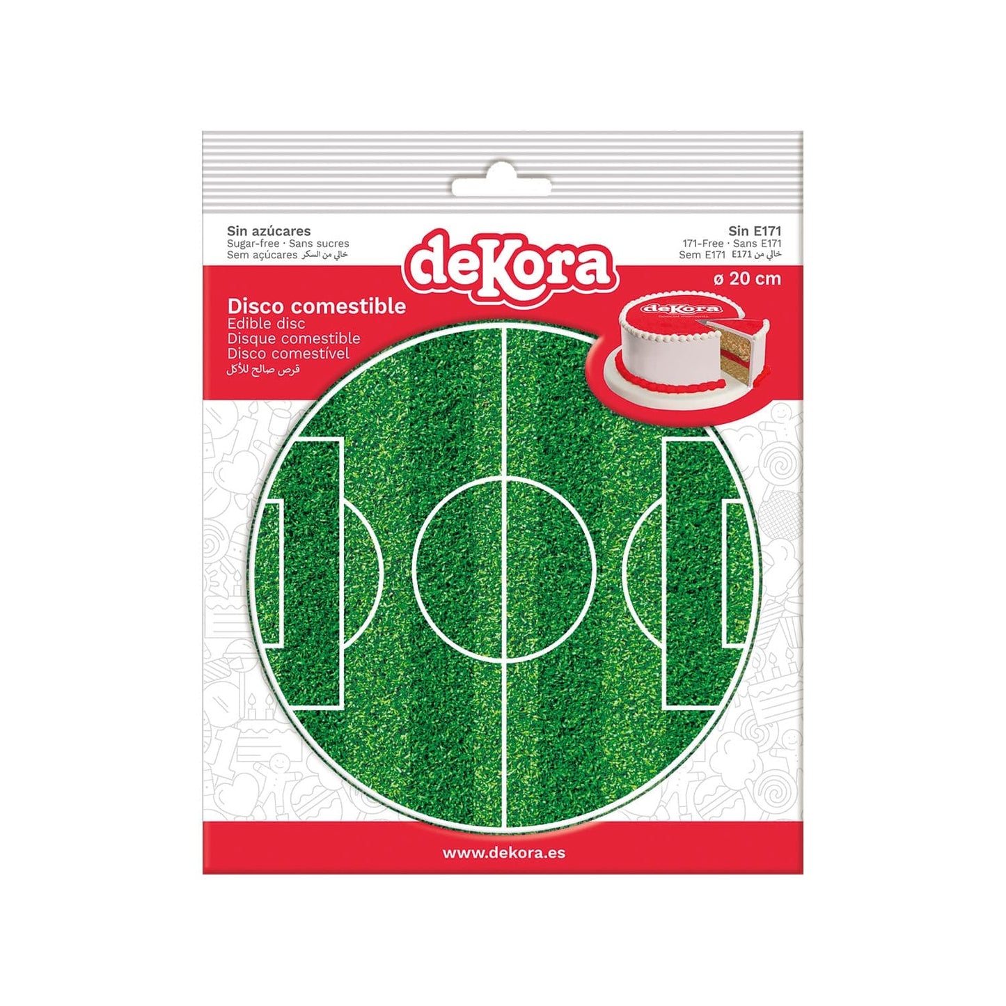Fußballfeld - 20cm Fondant